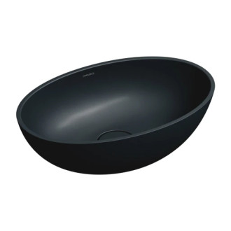 Omnires SHELL umývadlo M+, 50 x 32 cm, matná čierna láva SHELL500UNBLV