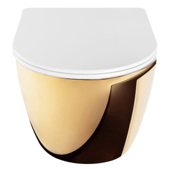 Závesná WC misa Rea Carlo Mini Tornado NF WHITE GOLD