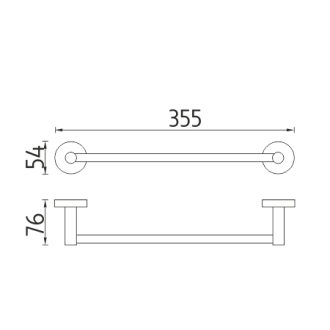 Nimco Unix UNM 13035-10 Držiak na uteráky, 36 cm brúsená nerez