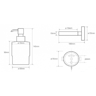 BEMETA OMEGA: Dávkovač tekutého mydla 200ml, sklo MINI 104109102