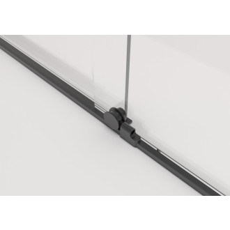 CERANO - Sprchová zástena Walk-in Medin Ľ/P - 8 mm - čierna matná, transparentné sklo - 130x195 cm - dvojdielna posuvná