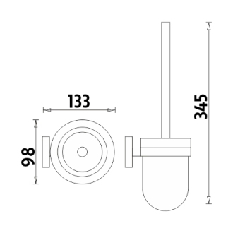 Nimco Unix UNM 13094WN-10 Toaletní WC kefa brúsená nerez