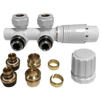 CERANO - Kúpeľňový radiátorový set Lincoln - kombinované vykurovanie, termo tyč - stredové pripojenie 50 mm - 559W - biela matná - 1800x500 mm