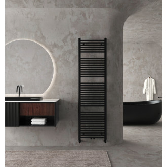 CERANO - Kúpeľňový radiátorový set Lincoln - kombinované vykurovanie, termo tyč - stredové pripojenie 50 mm - 559W - čierna matná - 1800x500 mm