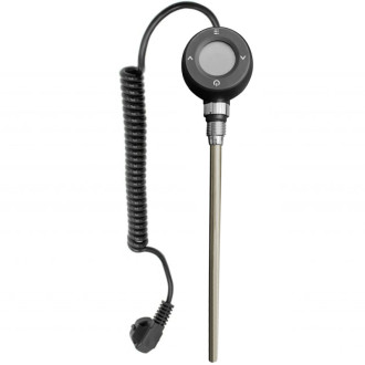 CERANO - Kúpeľňový radiátorový set Lincoln - kombinované vykurovanie, wifi tyč - stredové pripojenie 50 mm - 366W - čierna matná - 1200x500 mm