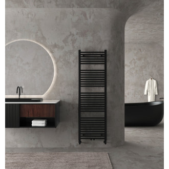 CERANO - Kúpeľňový radiátorový set Lincoln - kombinované vykurovanie, wifi tyč - stredové pripojenie 50 mm - 484W - čierna matná - 1600x500 mm