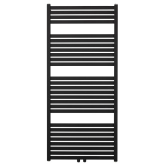 CERANO - Kúpeľňový radiátorový set Vincenzo - kombinované vykurovanie, wifi tyč - stredové pripojenie 50 mm - 600W - čierna matná - 1330x600 mm