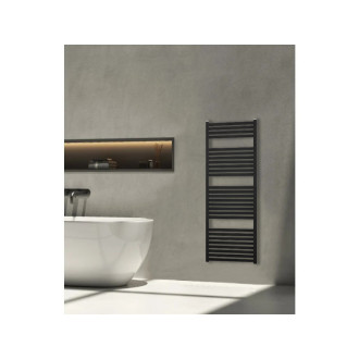 CERANO - Kúpeľňový radiátorový set Vincenzo - ústredné vykurovanie - bočné pripojenie - 500W - čierna matná - 1330x450 mm