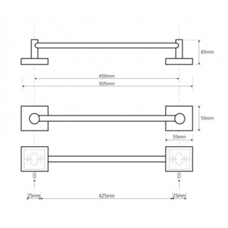 BEMETA BETA: Držiak uterákov economy 450 mm 132104022