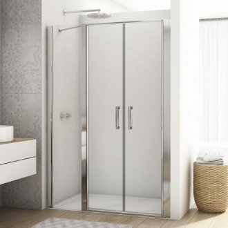 RONAL DIVERA Dvojkrídlové dvere s pevnou stenou v rovine aluchróm Screen D22T32070505087