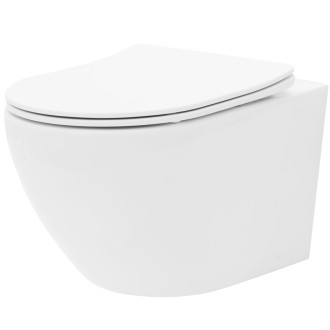 Rea Sada WC mísa REA CARLO Flat Mini Rimless + závěsný Bidet REA CARLO Mini KPL-C2760