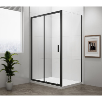 EASY BLACK obdĺžnikový sprchovací kút 1300x700mm, číre sklo L/P varianta