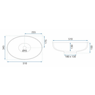 Rea Umyvadlo na desku REA Nicole Transparent REA-U4701