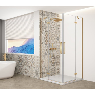 TRINITY GOLD MATT štvorcový sprchovací kút 1000x1000mm, číre sklo GT2210-10C-G