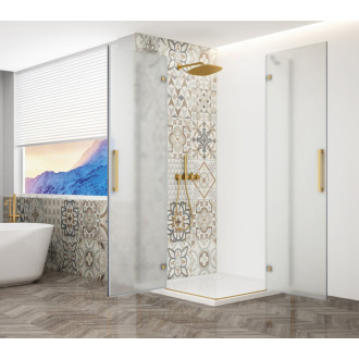 TRINITY GOLD MATT štvorcový sprchovací kút 1000x1000mm, matné sklo GT2210-10M-G