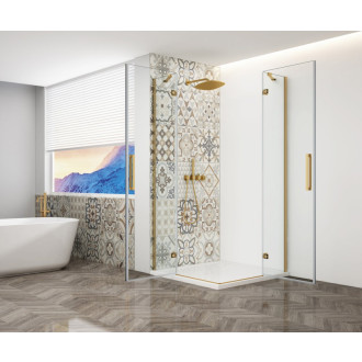 TRINITY GOLD MATT štvorcový sprchovací kút 1100x1100mm, číre sklo GT2211-11C-G