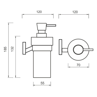 Nimco Keira KE 22031W-T-26 Dávkovač tekutého mydla chróm