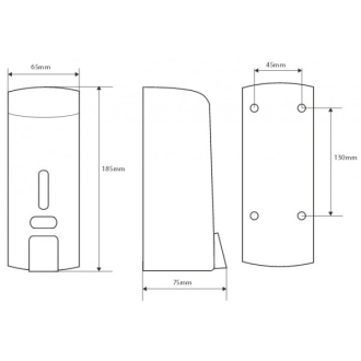 BEMETA Dávkovač tekutého mydla 300ml, plast biely 121209144