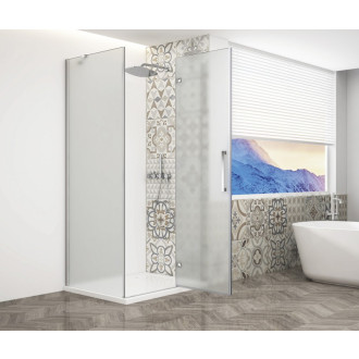 TRINITY CHROME štvorcový sprchovací kút 800x800mm, matné sklo, pravé GT5680-80MR-CH
