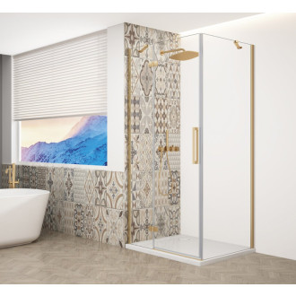 TRINITY GOLD MATT štvorcový sprchovací kút 900x900mm, číre sklo, ľavé GT5690-90CL-G
