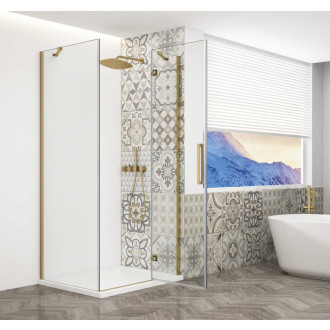TRINITY GOLD MATT štvorcový sprchovací kút 900x900mm, číre sklo, pravé GT5690-90CR-G