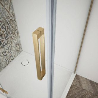 TRINITY GOLD MATT štvorcový sprchovací kút 900x900mm, číre sklo, pravé GT5690-90CR-G