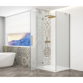 TRINITY GOLD MATT štvorcový sprchovací kút 900x900mm, matné sklo, ľavé GT5690-90ML-G
