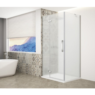 TRINITY CHROME štvorcový sprchovací kút 900x900mm, matné sklo, ľavé GT5690-90ML-CH