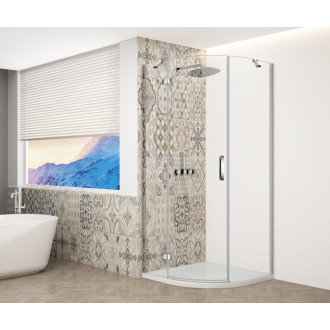 TRINITY CHROME štvrťkruhový sprchovací kút 900x900mm, číre sklo, ľavé GT6590CL-CH
