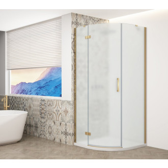 TRINITY GOLD MATT štvrťkruhový sprchovací kút 900x900mm, matné sklo, ľavé GT6590ML-G