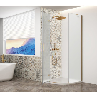 TRINITY GOLD MATT štvrťkruhový sprchovací kút 900x900mm, matné sklo, ľavé GT6590ML-G