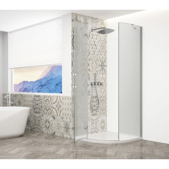 TRINITY CHROME štvrťkruhový sprchovací kút 900x900mm, matné sklo, ľavé GT6590ML-CH
