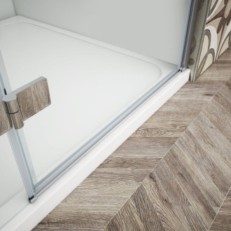 TRINITY CHROME štvrťkruhový sprchovací kút 900x900mm, matné sklo, ľavé GT6590ML-CH