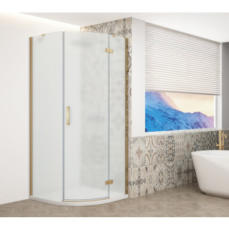 TRINITY GOLD MATT štvrťkruhový sprchovací kút 900x900mm, matné sklo, pravé GT6590MR-G