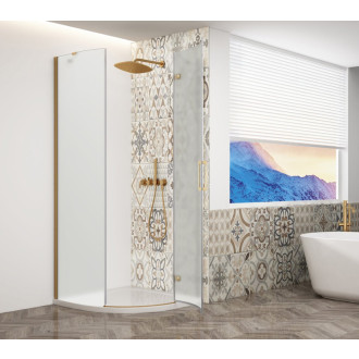 TRINITY GOLD MATT štvrťkruhový sprchovací kút 900x900mm, matné sklo, pravé GT6590MR-G