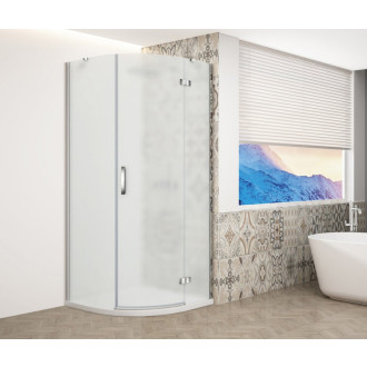 TRINITY CHROME štvrťkruhový sprchovací kút 900x900mm, matné sklo, pravé GT6590MR-CH