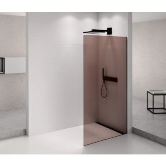 ARCHITEX BLACK MATT sprchová zástěna 862mm, sklo Marron AXB90MR