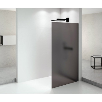 ARCHITEX BLACK MATT sprchová zástěna 662mm, kouřové matné sklo AXB70SM