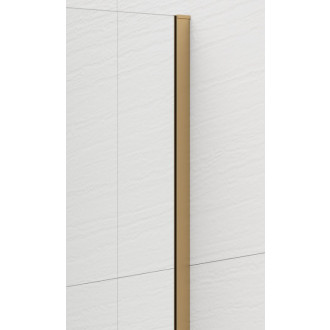 ESCA GOLD MATT jednodielna sprchová zástena k stene, dymové matné sklo, 800 mm ES1480-04