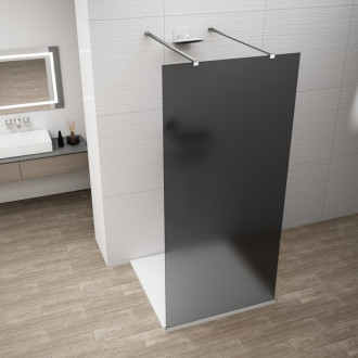 ESCA CHROME jednodielna sprchová zástena do priestoru, dymové matné sklo, 1100 mm ES1411-05