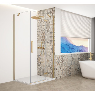 TRINITY GOLD MATT obdĺžnikový sprchovací kút 800x900mm, číre sklo, pravé GT5690-80CR-G
