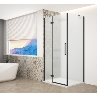 TRINITY BLACK obdĺžnikový sprchovací kút 800x900mm, matné sklo, ľavé GT5690-80ML-B