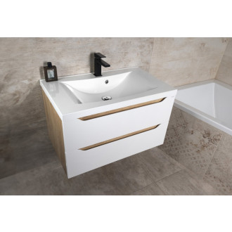 WAVE umývadlová skrinka 79,7x45x47,8cm, biela/dub cuneo WA080-3025