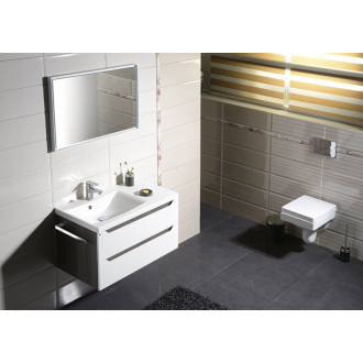 WAVE umývadlová skrinka 89,7x45x47,8cm, ľavá, biela/dub cuneo WA092-3025