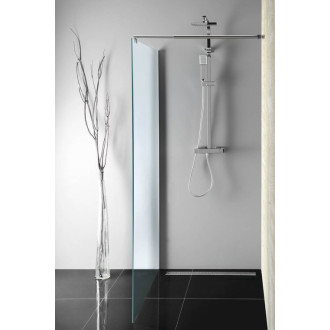 WALK-IN zástena jednodielna na inštaláciu na stenu, 1200x1900 mm, sklo Brick WI120