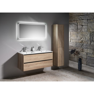 EZARA dvojumývadlová skrinka 120x55x46cm, dub strieborný EZ121-1111