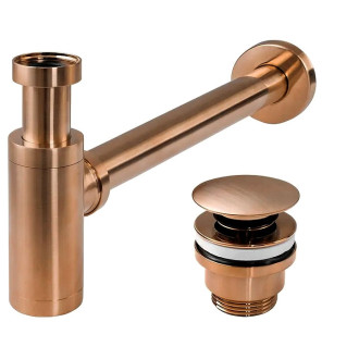 Rea Umývadlový sifón s univerzálnym výpustom click-clack - REA COPPER MAT REA-A5699