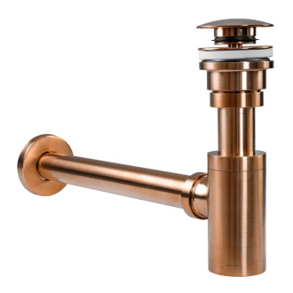 Rea Umývadlový sifón s univerzálnym výpustom click-clack - REA COPPER MAT REA-A5699