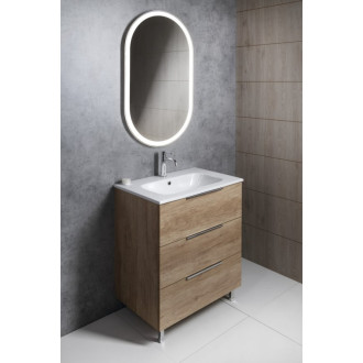 CIRASA umývadlová skrinka 69,8x75x46cm, 3x zásuvka, dub Alabama CR731-2222