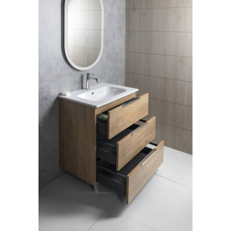 CIRASA umývadlová skrinka 69,8x75x46cm, 3x zásuvka, dub Alabama CR731-2222